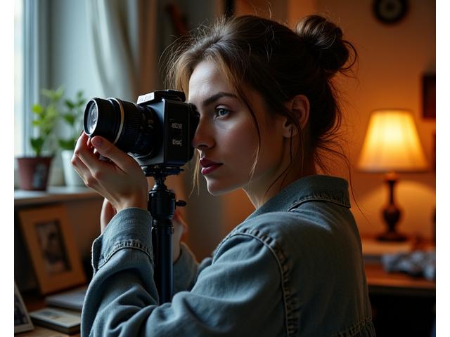 Ingrid Fjellheim fra Fjellheim Foto som ung fotograf med kamera i et inspirerende miljø